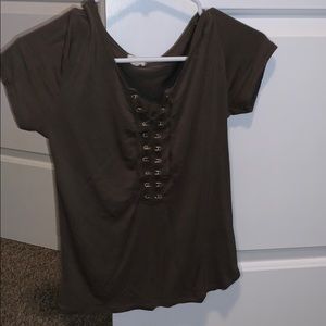 Olive green top from garage